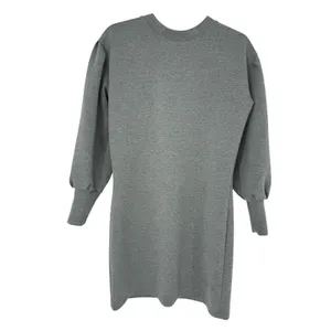 Albion Fit Neo Crop Scuba Sweatshirt Dress Gray S Puff Sleeve Long Sleeve Lounge thumbnail 2