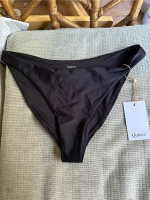 NWT Quince low ride bikini bottoms black thumbnail 2
