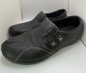 Clarks‎ Bendables Pebbled Leather Slip On Loafers Women 7 Black Comfort Everyday thumbnail 1