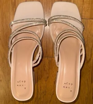 Brand New Target A New Day Sparkly + Pink Beige Square Heels thumbnail 1