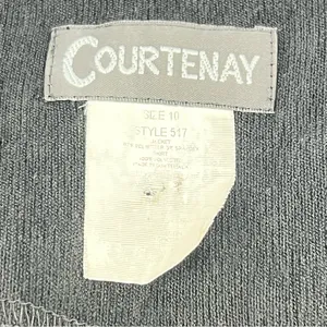 Courtenay Women’s Short Sleeve Casual Black Button Down Top w/Leopard Print Trim thumbnail 10