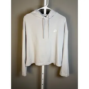 Nike Sportswear Club Cropped Hoodie Gray Sweatshirt XL Athleisure Sporty‎ thumbnail 2
