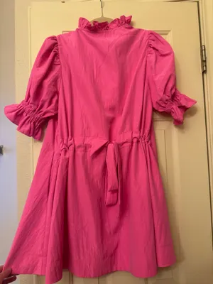 Glam Pink Cinch Waist Dress thumbnail 4