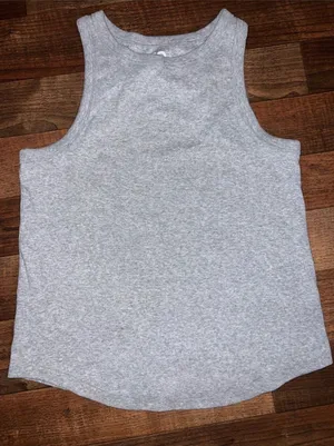 SO Heather Gray Ribbed Tank Top XL womens stretch casual layering thumbnail 1