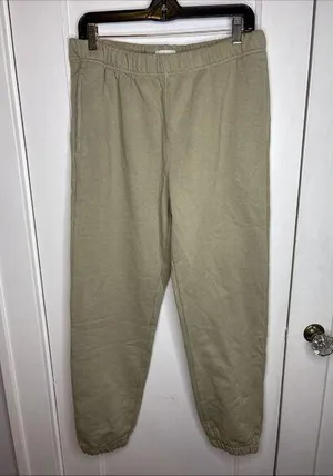 Mate the Label Organic Fleece Relaxed Pocket Sweatpant Flax Medium $128 NWOT thumbnail 1