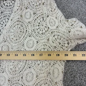 Miss Me Women's S Ivory Crochet Lace Long Duster Cardigan Cottagecore Etherreal thumbnail 9
