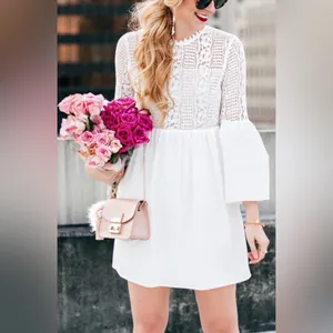 Endless Rose white lace poplin mini dress size S thumbnail 3
