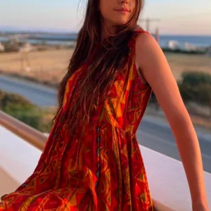 Vintage 1990s red patterned Button Down Midi dress ❤️ thumbnail 2