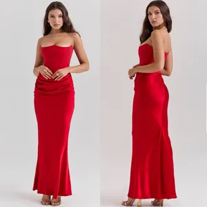 HOUSE OF‎ CB 'Persephone' Scarlet Strapless Corset Maxi Dress NWOT size S thumbnail 14