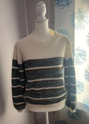 SheIn chunky knitted pull over sweater thumbnail 1