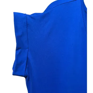 Soft Surroundings Royal Blue‎ V-Neck Midi T-Shirt Dress Short Sleeve Med Drapey thumbnail 9