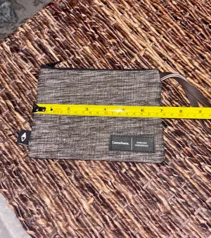 Canyon Ranch Someone Somewhere Brown/Tan Woven Wristlet Faux Leather Pouch. EUC. thumbnail 3