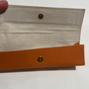 Tory Burch triangle eye glasses case magnetic closure thumbnail 3