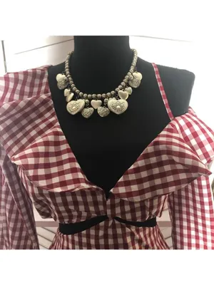 Lovers and Friends Gingham Red One Shoulder Mini Dress M thumbnail 8