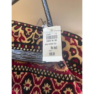 Coldwater Creek Indian‎ Tapestry Tote Purse NWT thumbnail 10