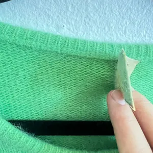 Vintage‎ Angora Wool Top Women's Medium Lime Green Made In Italy Luxury thumbnail 6