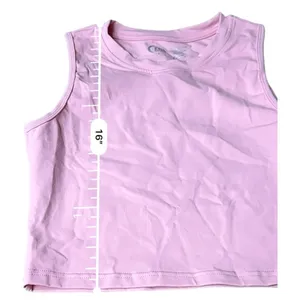 Zyia Active Muted Pink High‎ Neck Stronger Cropped Tank Top Size L NEW thumbnail 6