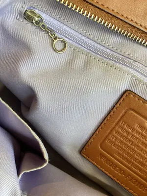 Coach Soho White Leather Satchel With Saddle Brown Trim thumbnail 13