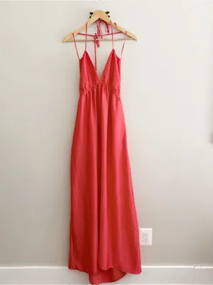 BCBGMaxAzria Kamala Maxi Dress in Bright Poppy Red size Medium thumbnail 2