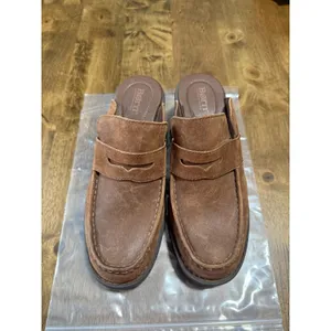 EUC Womens BORN‎ Gala platform loafer mule brown leather shoes size 9M Y2K thumbnail 3
