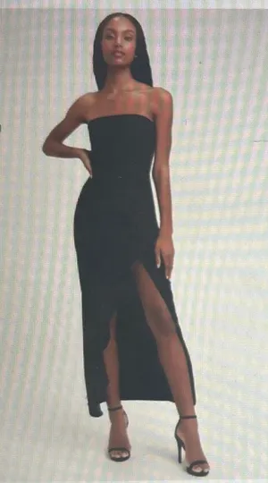 Lulus Strapless black dress thumbnail 2
