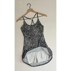 OUTDOOR VOICES‎ The Exercise Dress Snow Leopard Animal Print Tank Shorts X-Small thumbnail 3