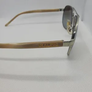 Ralph Lauren Polarized Silver & Tan Aviator Sunglasses thumbnail 11