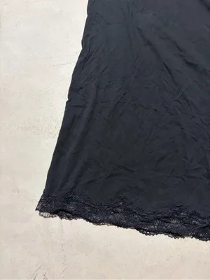 Victoria’s Black Lace-Trim Short Sleeve nightgown Dress medium thumbnail 2