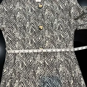 Cabi Zebra Zig Zag‎ Print Topper longline Jacket Black White 3/4 Sleeve XS thumbnail 7