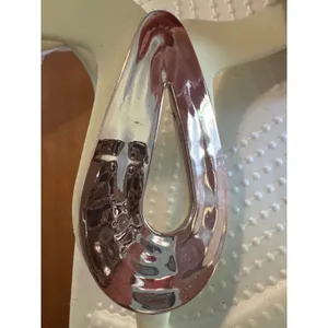 Crocs‎ Sanrah Metal Block Thong Sandals White Silver Wedge Flip Flops Womens 11 thumbnail 11
