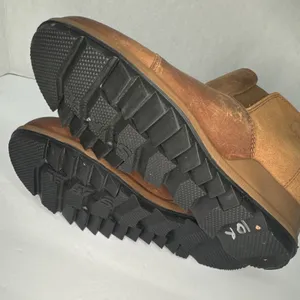 Sorel Evie Womens 6.5 Cognac Chelsea Ankle Boots Leather Suede Wedge Lug Rubber thumbnail 7
