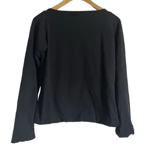 Patagonia Solid Black Organic Cotton Blend Boat Neck Long Sleeve Shirt Size S thumbnail 6