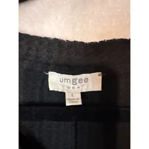 Umgee Black‎ Waffle Knit Cardigan Button Front Oversized V-Neck Sweater M thumbnail 4