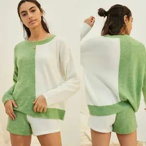 Anthropologie Lea Color blocked Knit Lounge Shorts Size Large NWOT $118 thumbnail 3