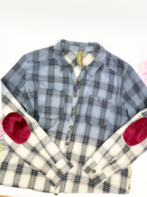 Aratta Silent Journey Cheetah Shirt-Dress Plaid Mixed Media Boho Bohemian thumbnail 6