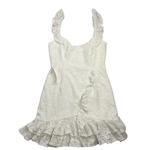 Bardot Adira Lace Mini Dress Orchid White Cream Ruffle Cocktail Party Sz M US 6 thumbnail 12