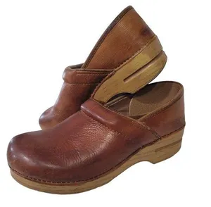 DANSKO Antique Brown Oiled Leather Clogs Size 40 US 9.5-10 thumbnail 1