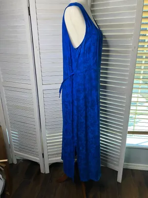 Sag Harbor Vintage Dress Blue Floral size 16 thumbnail 2