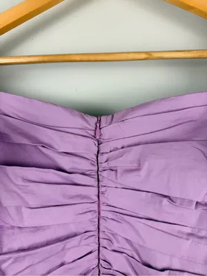 Elliatt Shirley in lavender Purple Poplin mini Dress size large thumbnail 10