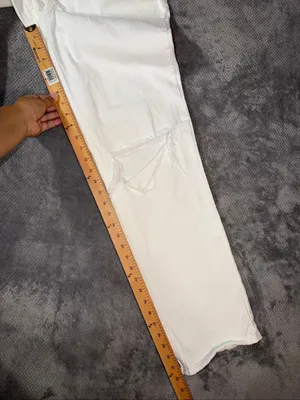 Abercrombie & Fitch The 90s Straight Ultra High Rise White Distressed Jean 29/8L thumbnail 5