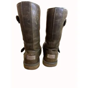 UGG Australia women’s brown fur lined leather boots size 7 SKU 5550 thumbnail 5