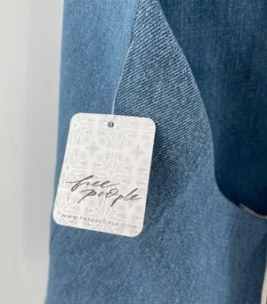 FREE PEOPLE x TRICIA FIX Split Denim Vest Size Extra Small Patchwork Halter NWT thumbnail 4