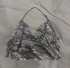 H&M Sparkle Tank Silver thumbnail 1