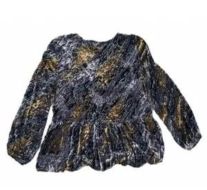 Sundance Silk Blend Velvet Boho Style Long Sleeves Top Size Small thumbnail 4