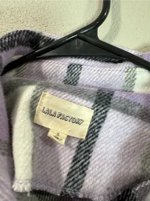 Plaid Lavender Shacket Jacket thumbnail 3