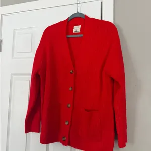 Billabong Red Button Down Sweater Cardigan Holidays Christmas thumbnail 4