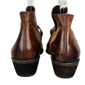 Sam Edelman Petty Leather Booties Women's 8M Brown Classic Chic Minimalist‎ thumbnail 6