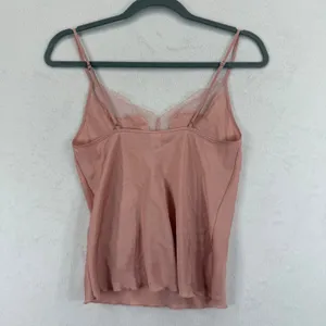 Victorias Secret XS Cami Top Pink Lace Trim Sleeveless Lingerie Tank‎ thumbnail 8