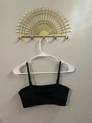 Gymshark Black Slim-Strap Sports Bra thumbnail 2