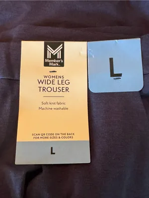Members Mark dark blue wide leg trousers large nwt thumbnail 3
